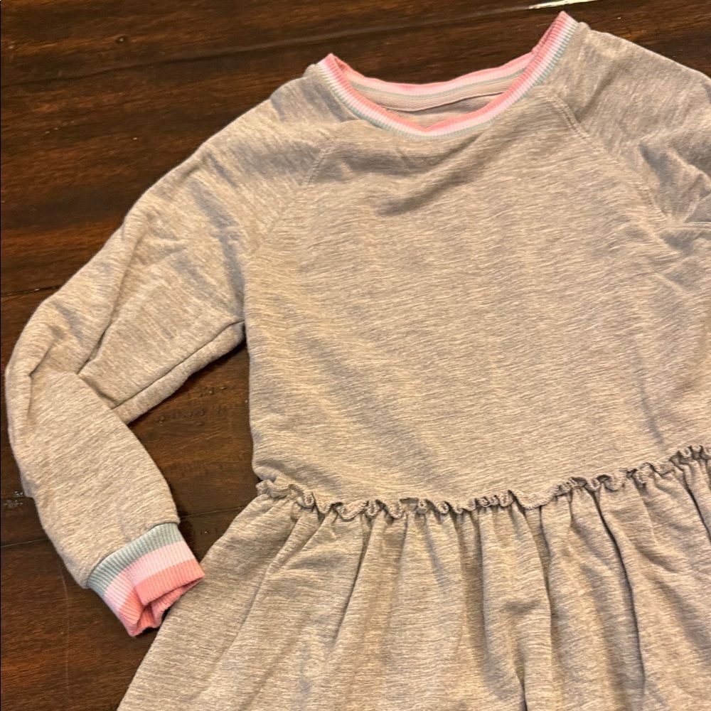 Little Sleepies Pink and Gray Casual Kids Dresses - Picture 3 of 5